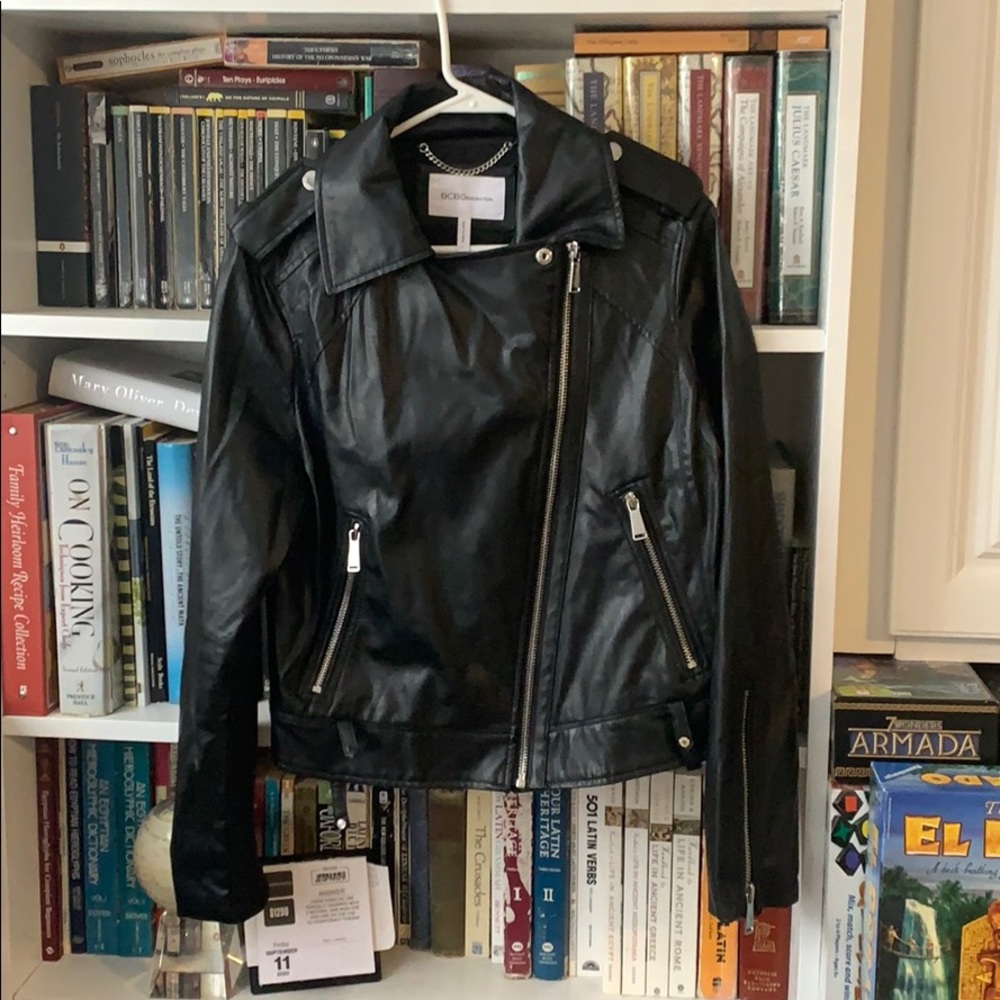 BCBG Generation Black Faux Leather Jacket